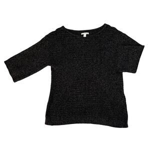 Dana Buchman Black Scoop Neck Sweater Womens Size L